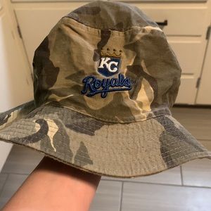 KC Royals camouflage bucket hat